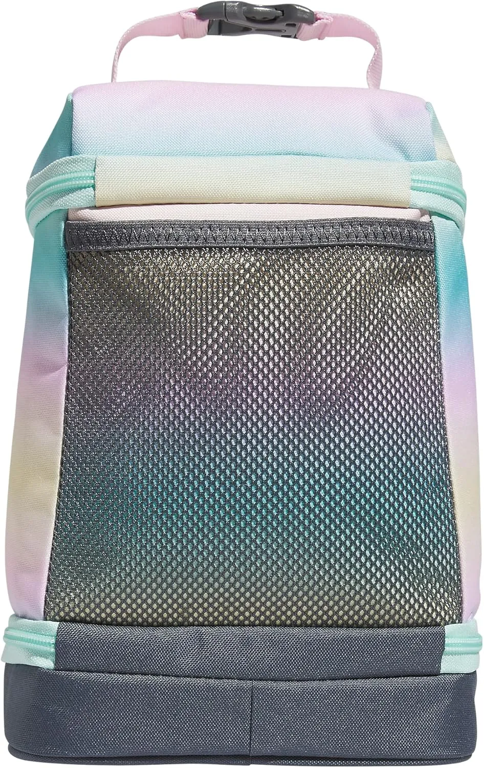 adidas Excel Bags, Lunch Cooler with Zipper, Pocket for Ice Pack, and Clip, Temperature Control Insulation, Gradient Flash Aqua/Orchid Fusion Purple, One Size