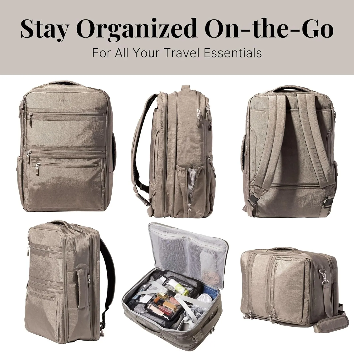 Baggallini Modern Convertible Travel Backpack
