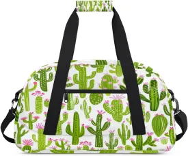 Cactus Gym Bag for Women Men, Sports Travel Duffel Bag Lightweight Workout Bag Carry On Overnight Weekender Bag