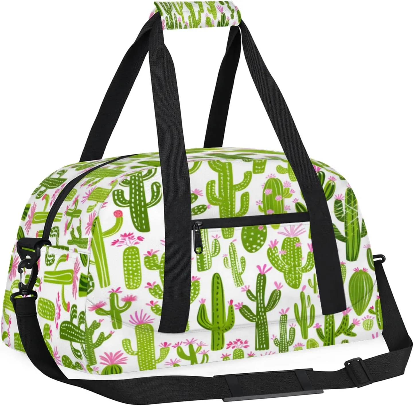 Cactus Gym Bag for Women Men, Sports Travel Duffel Bag Lightweight Workout Bag Carry On Overnight Weekender Bag