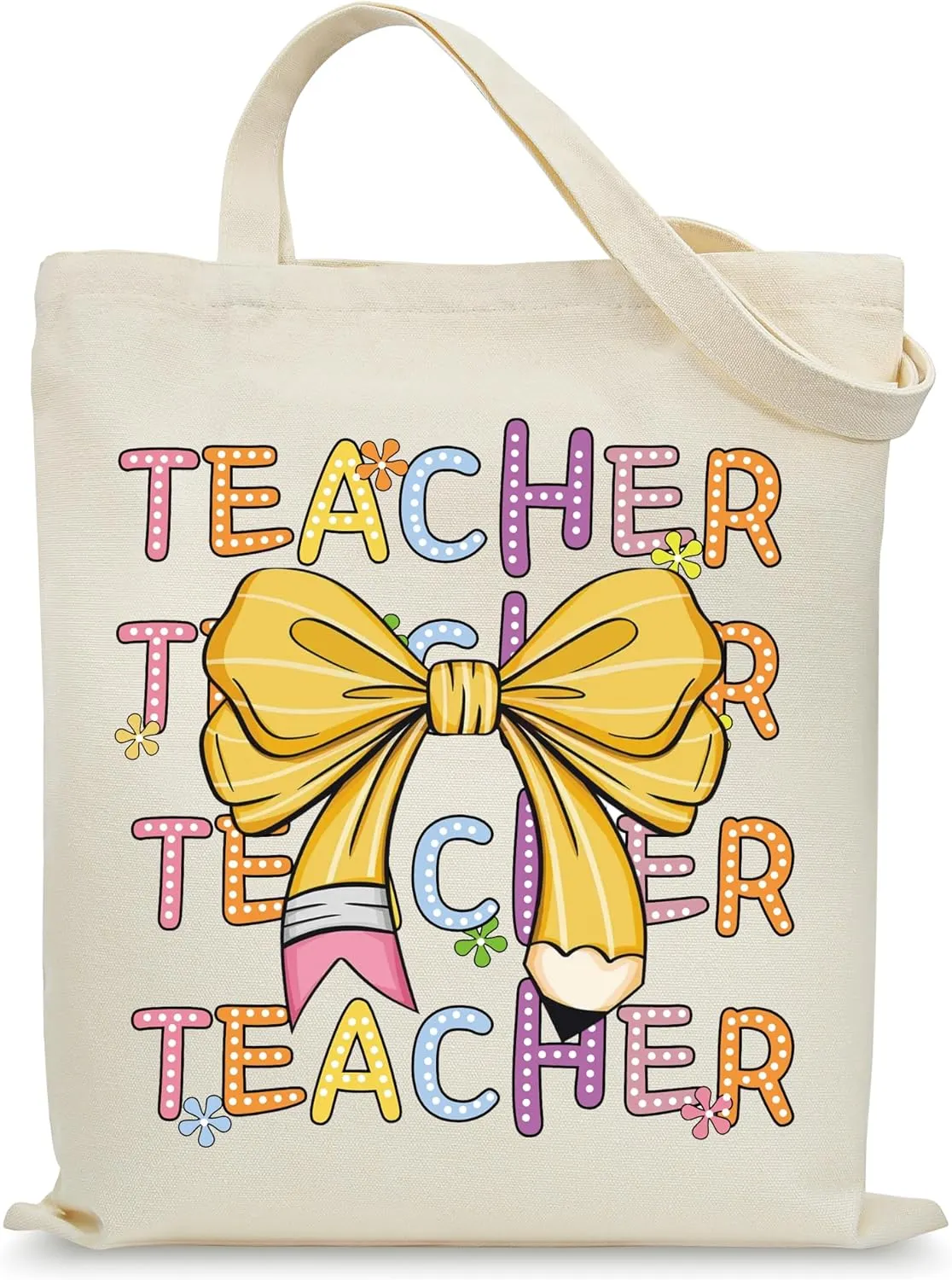 Canvas Aesthetic Reusable Grocery Tote Bag with Pockets for Women Graduation Travel Work Mothers Day Christmas