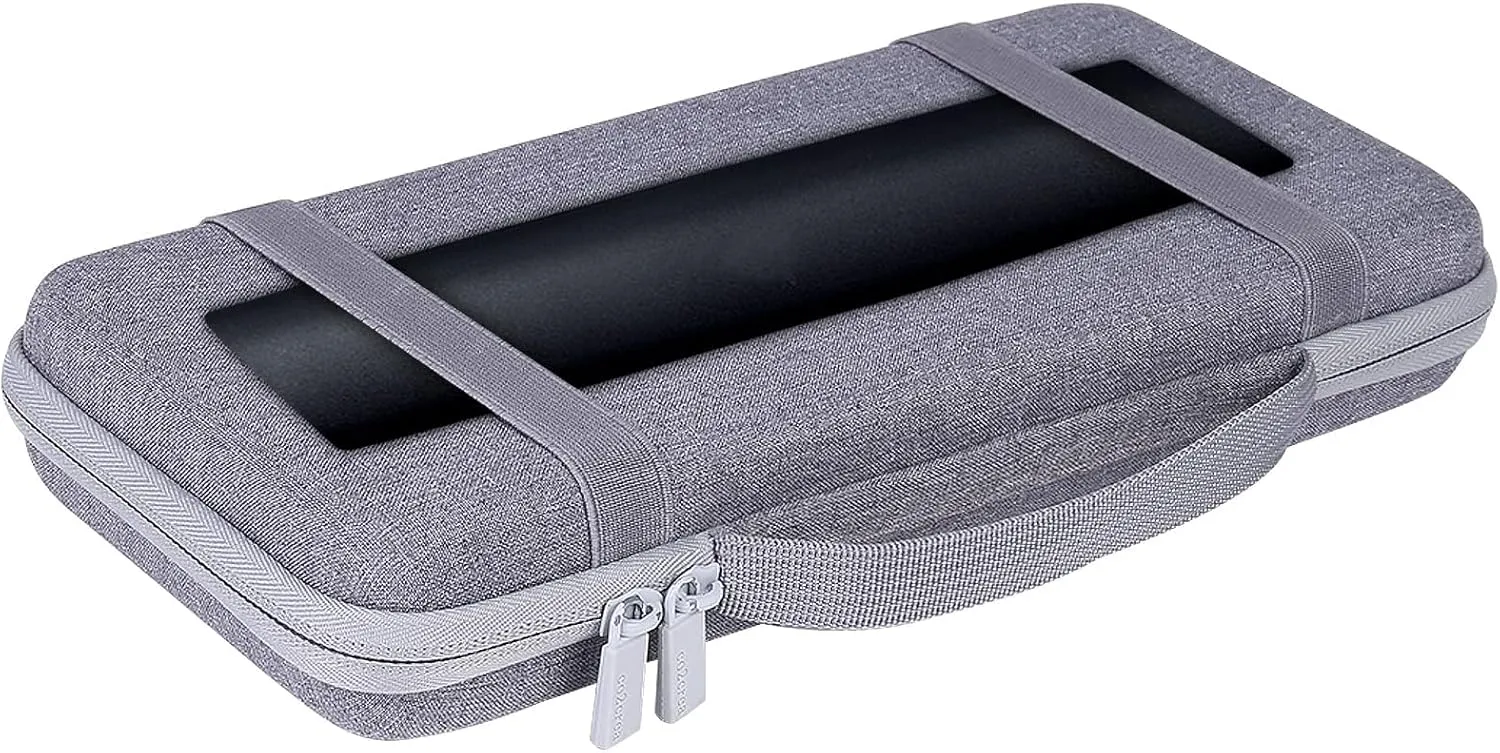 co2CREA Hard Travel Case Replacement for Razer Huntsman Mini 60% / Snpurdiri 60% / MageGee 60% Gaming Keyboard (Mercury White Case)