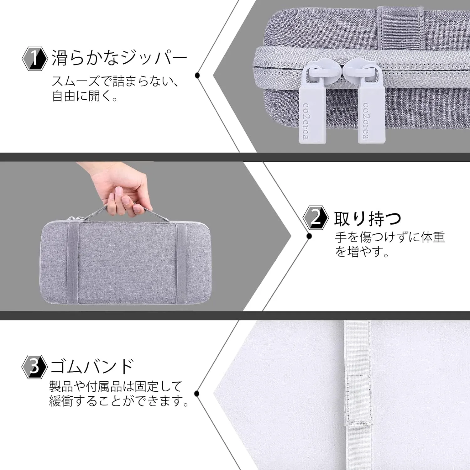 co2CREA Hard Travel Case Replacement for Razer Huntsman Mini 60% / Snpurdiri 60% / MageGee 60% Gaming Keyboard (Mercury White Case)