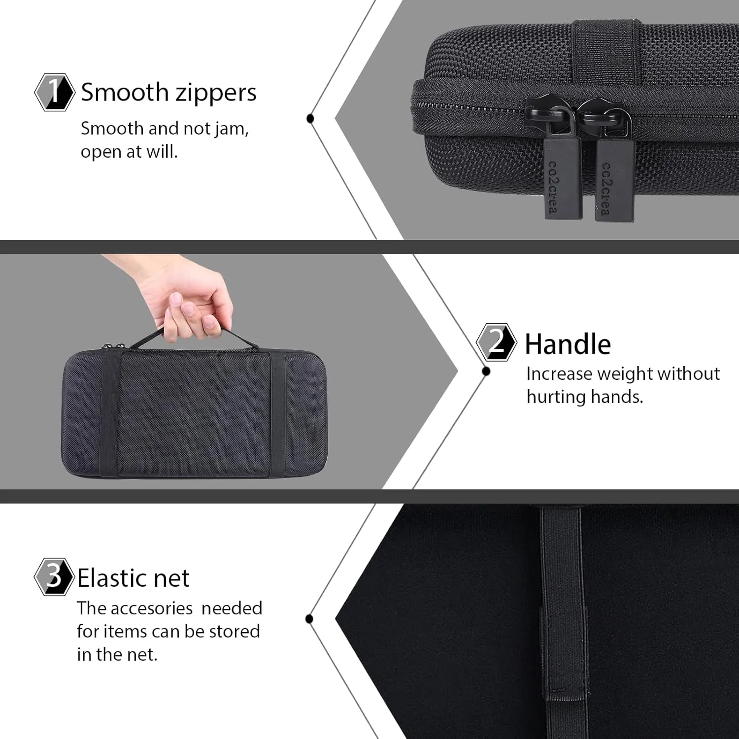 Co2CREA Hard Travel Case Replacement for Razer Huntsman Mini / Snpurdiri / MageGee Gaming Keyboard (Black)