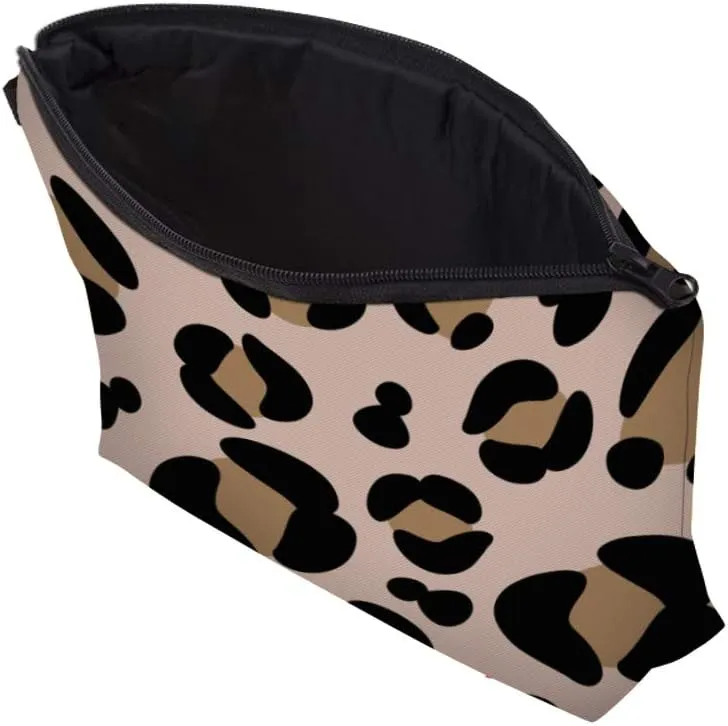 Cute Travel Makeup Bag Cosmetic Bag Small Pouch Gift for Women (Big Leopard)