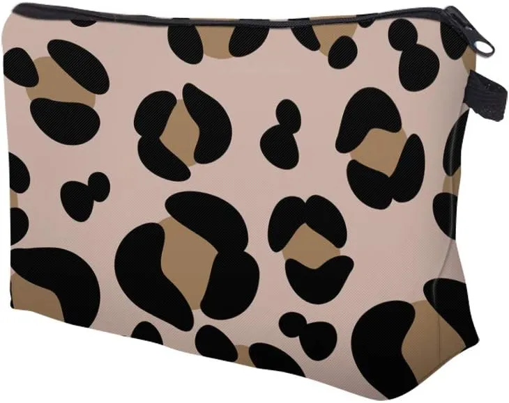 Cute Travel Makeup Bag Cosmetic Bag Small Pouch Gift for Women (Big Leopard)