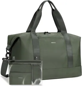 ECOHUB Spirit Airlines Personal Item Bag - 18x14x8 Underseat Underseat Carry on Luggage with Removable Wet Bag, Travel Duffel for Women, 30L (Army Green)