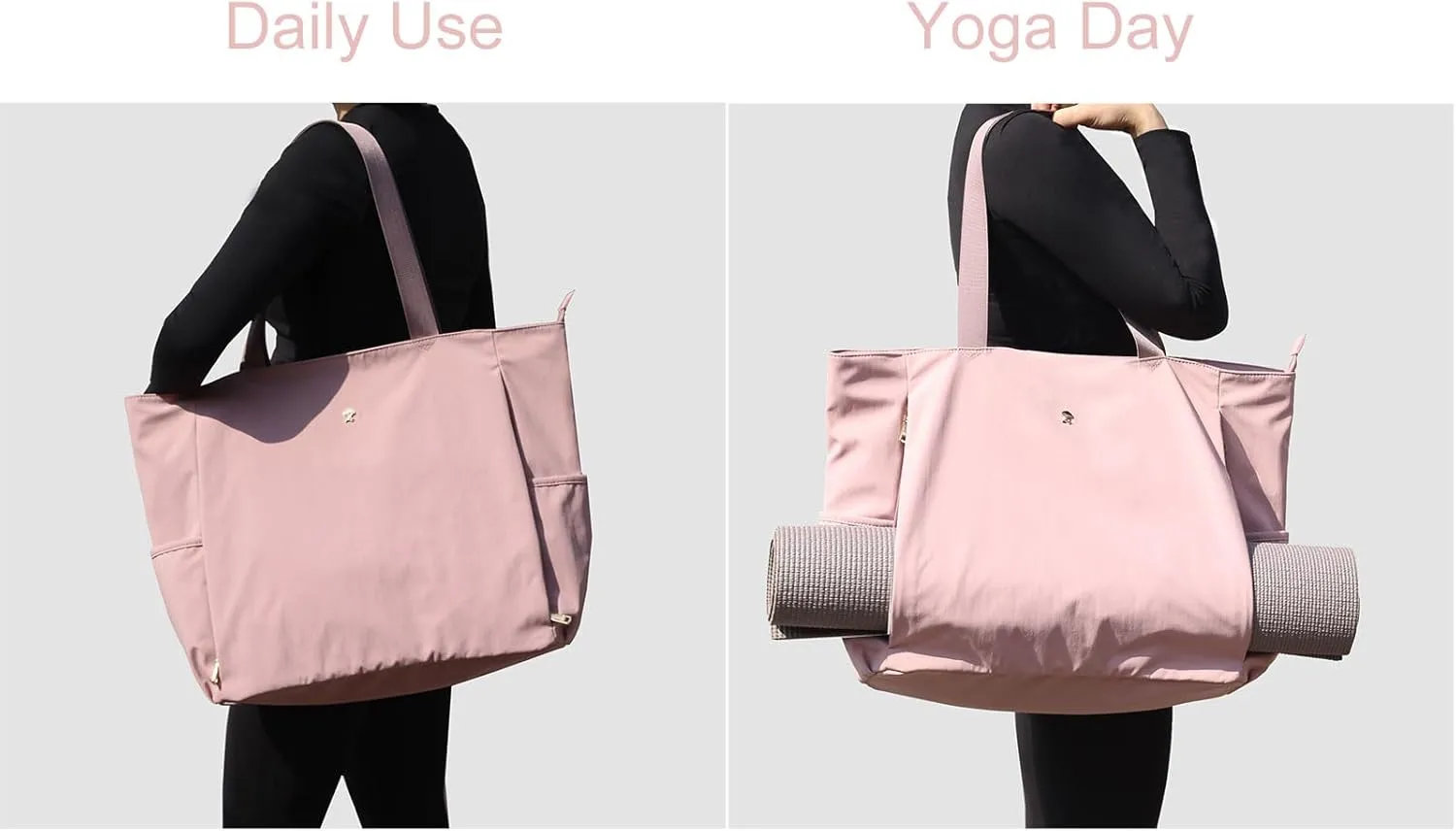 ESVAN Yoga Mat Bag Yoga Tote Carrier Shoulder Bag Carryall Tote for Office,Yoga,Pilates,Travel,Beach and Gym