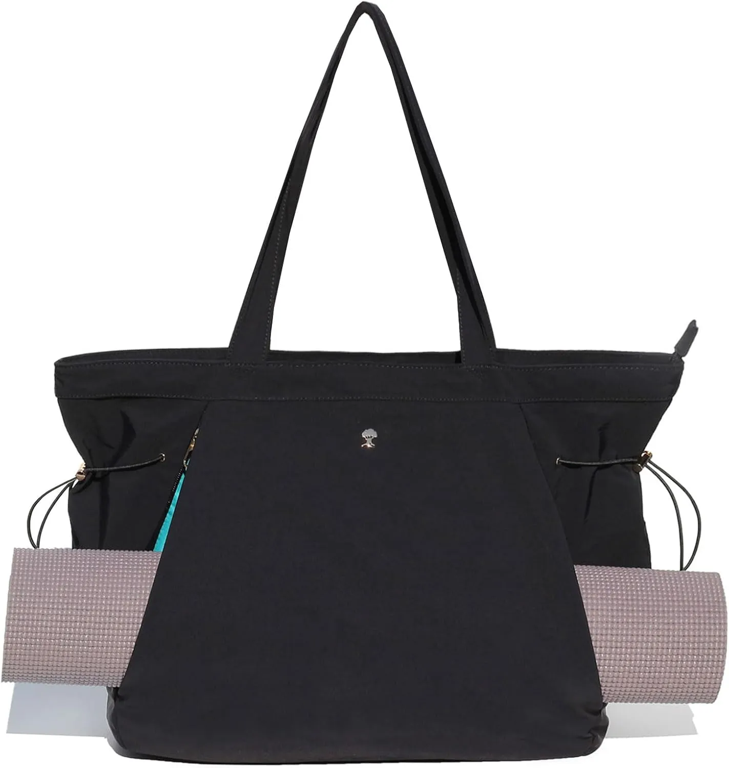 ESVAN Yoga Tote Bag for Women Shoulder Bags Drawstring for Office Workout Travel Carryall Pilates Gym and Beach