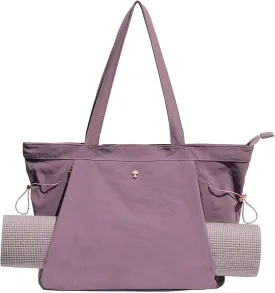 ESVAN Yoga Tote Bag for Women Shoulder Bags Drawstring for Office Workout Travel Carryall Pilates Gym and Beach
