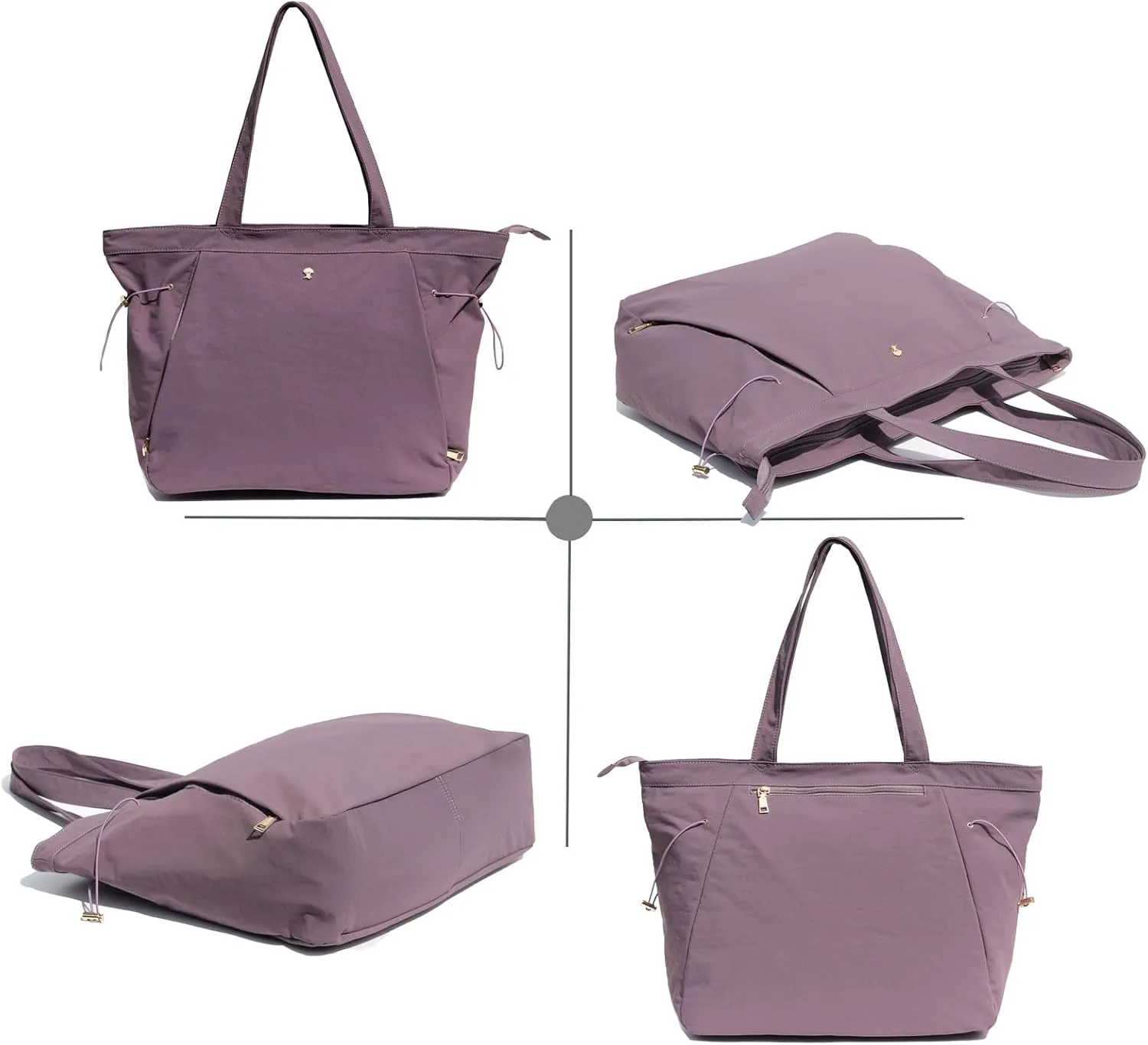 ESVAN Yoga Tote Bag for Women Shoulder Bags Drawstring for Office Workout Travel Carryall Pilates Gym and Beach