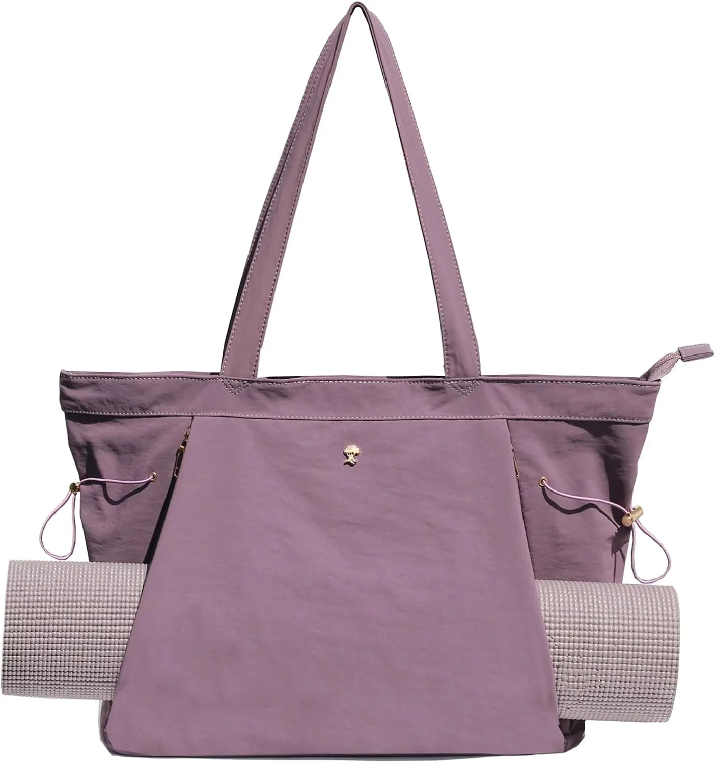 ESVAN Yoga Tote Bag for Women Shoulder Bags Drawstring for Office Workout Travel Carryall Pilates Gym and Beach