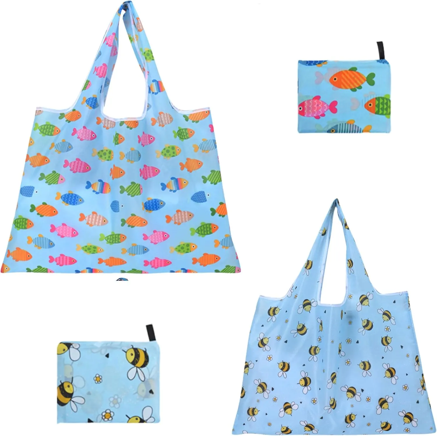 Extra Large 50lbs Foldable Reusable Shopping Bags kitchen reusable grocery bags Washable Polyester Bags in Pocket