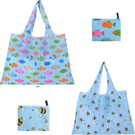 Extra Large 50lbs Foldable Reusable Shopping Bags kitchen reusable grocery bags Washable Polyester Bags in Pocket