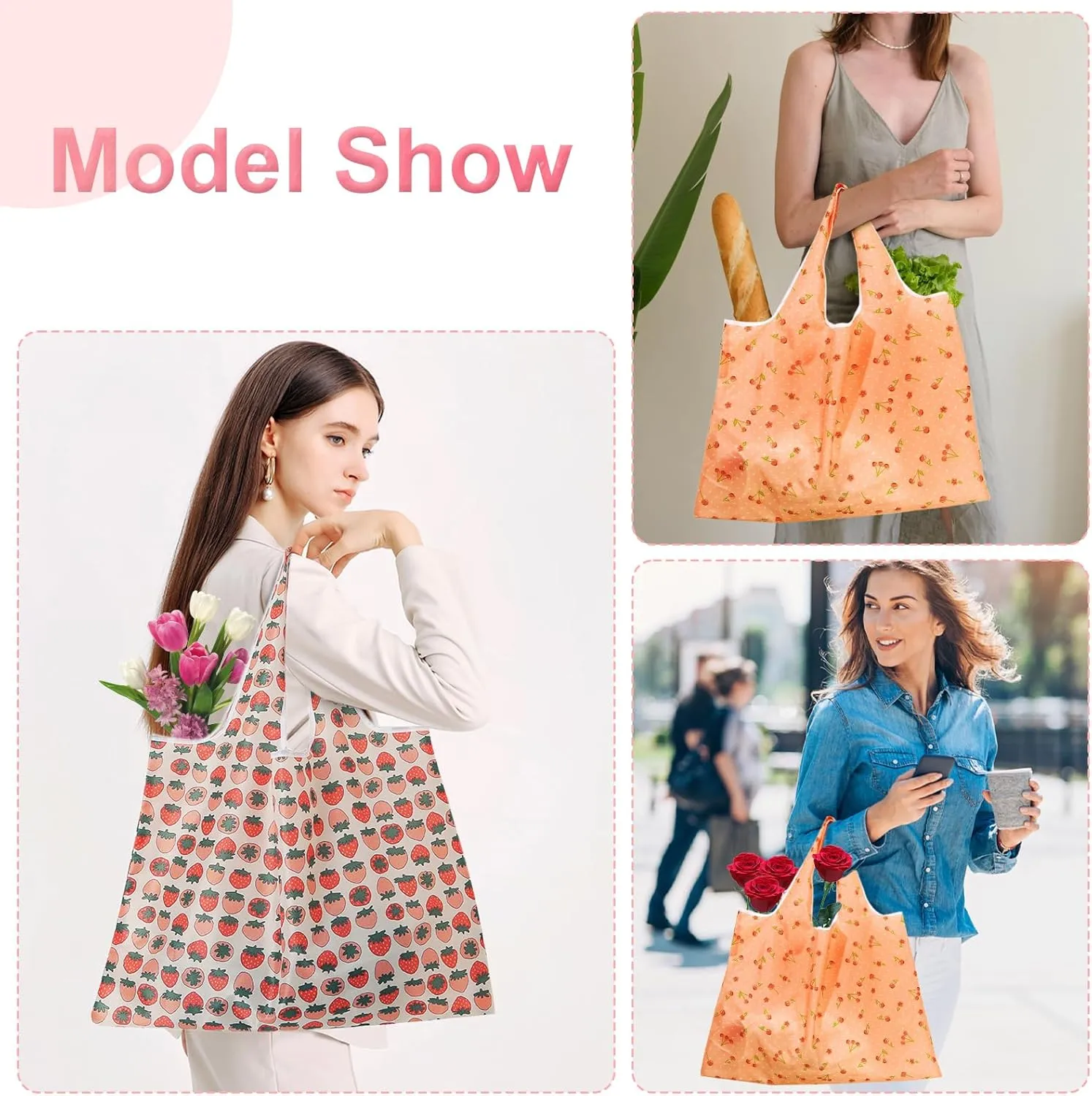 Extra Large 50lbs Foldable Reusable Shopping Bags kitchen reusable grocery bags Washable Polyester Bags in Pocket