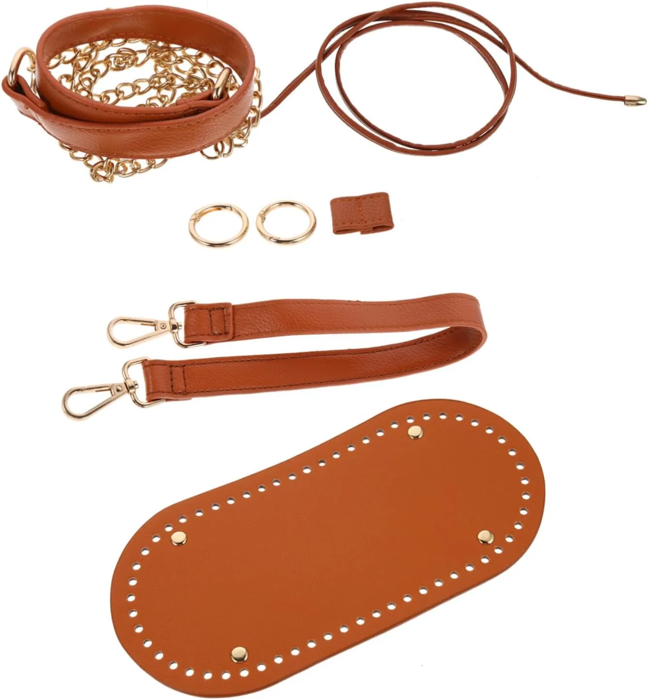 Gadpiparty Craft Your Own Bag DIY Bucket Bag Kit Handmade Materials Pu Comfortable Brown