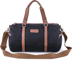 Gootium Duffle Bag - Canvas Travel Duffel Weekender Shoulder Bags Gym Tote, 28L, Black