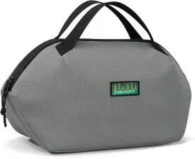 Haimont Freezable Small Lunch Cooler Bag, Mini Reuse Snack Freezer Bags for Office Airplane, Foldable Insulated Coolers to-Go Food Containers with Zip Closure, Gray