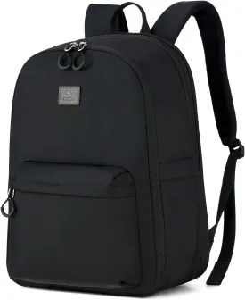 Hanke 18 Inch Expandable Travel Backpack for Women, Personal Item Backpack Work Backpack Woman Men Casual Daypack Backpacks Carry On Bag Backpacks for Airline Approved(Black)