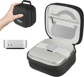 Hard Carrying Case Compatible with Apple 2024 Mac Mini M4/M4 Pro & Accessories, Portable Protection with Soft Linning & Hard Shell, Ideal for Travel and Storage, Black