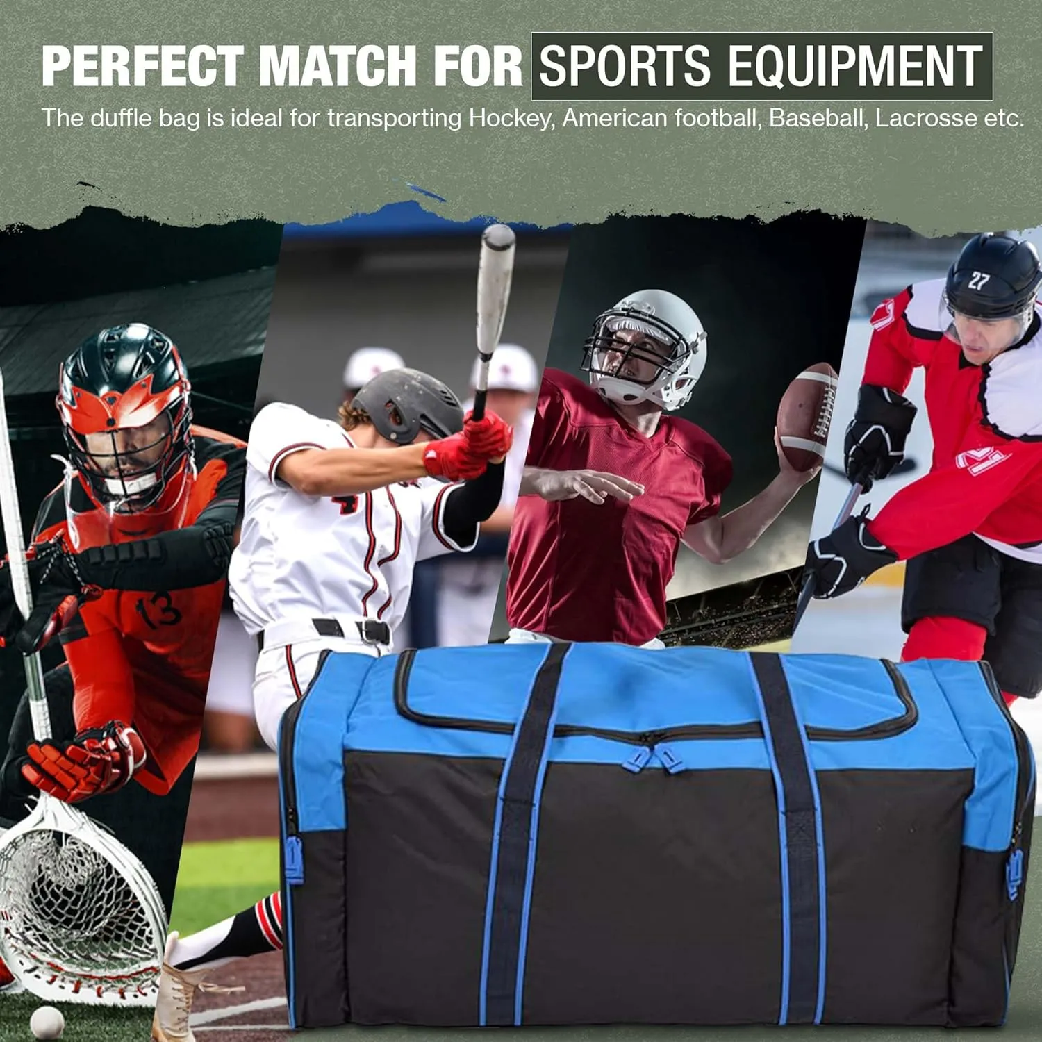 Jetstream Heavy Duty Multi Pocket Durable Sports Gym Equipment Travel Duffel Bag