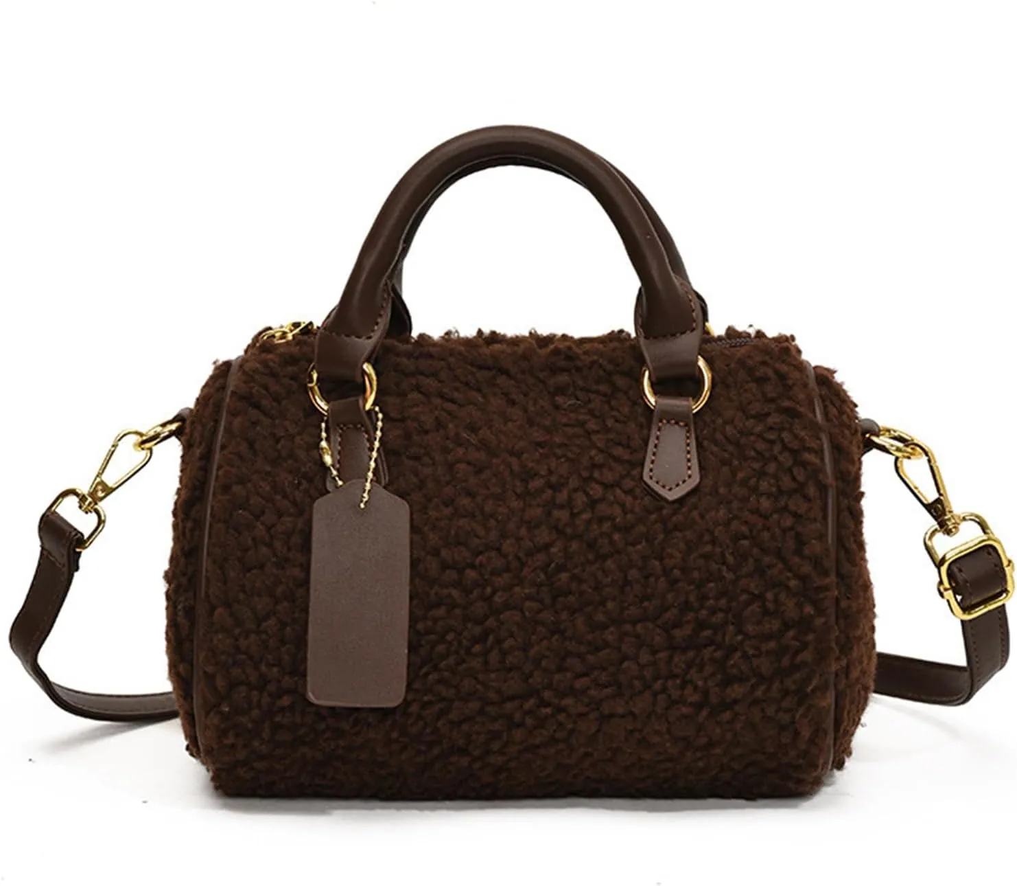 Lamb Wool Handbag for Women Soft Plush Shoulder Bag Fluffy Tote Bag Crossbody Bag Furry Top Handle Bag Boston Bag