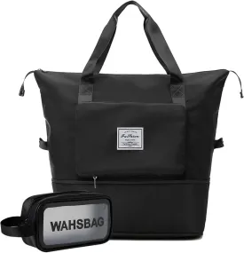 Large Capacity Travel Bag, Foldable Travel Bag, Expandable Travel Duffel Bag, Collapsible Waterproof Large Capacity Travel Handbag, Overnight Bag for Women and Man