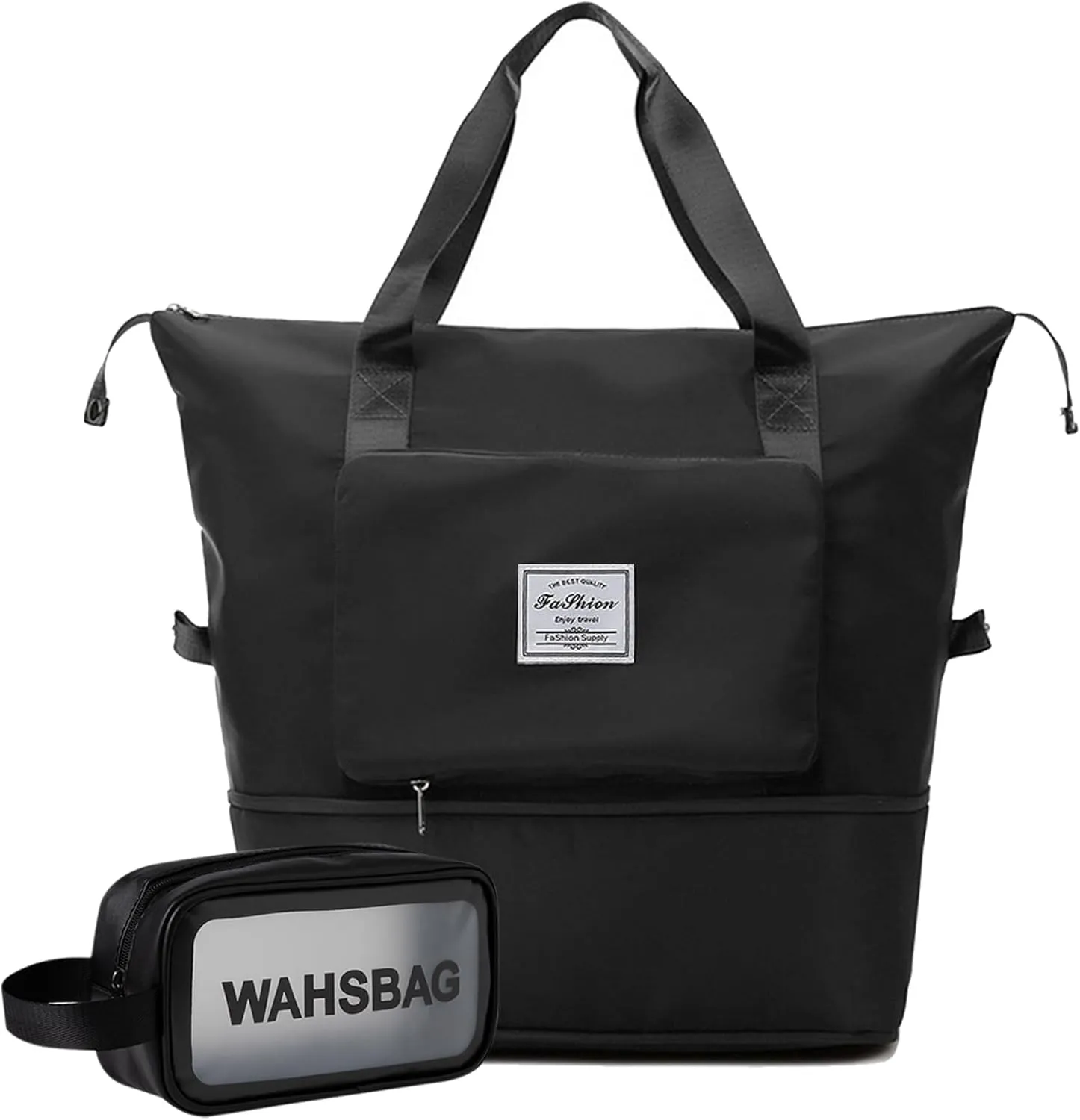 Large Capacity Travel Bag, Foldable Travel Bag, Expandable Travel Duffel Bag, Collapsible Waterproof Large Capacity Travel Handbag, Overnight Bag for Women and Man