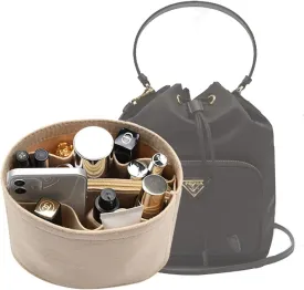 Lckaey Felt Purse Organizer Insert, for bucket liner storage bag2071Beige