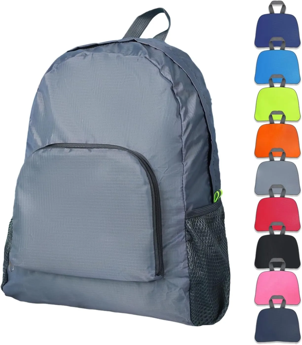 Lightweight Hiking Backpack, Ultralight Waterproof Foldable Travel Bag for Women and Men (Grey)