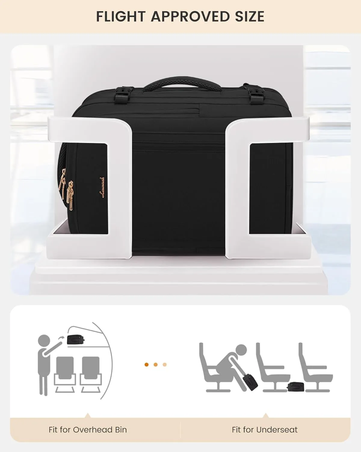 LOVEVOOK Travel Backpack For Women with Waist Strap, 40L Carry On Backpack Luggage Flight Approved,TSA Personal ltem Travel Bag Essentials Fits 17.3 Inch Laptop,Weekender Daypack with 3 Packing Cubes