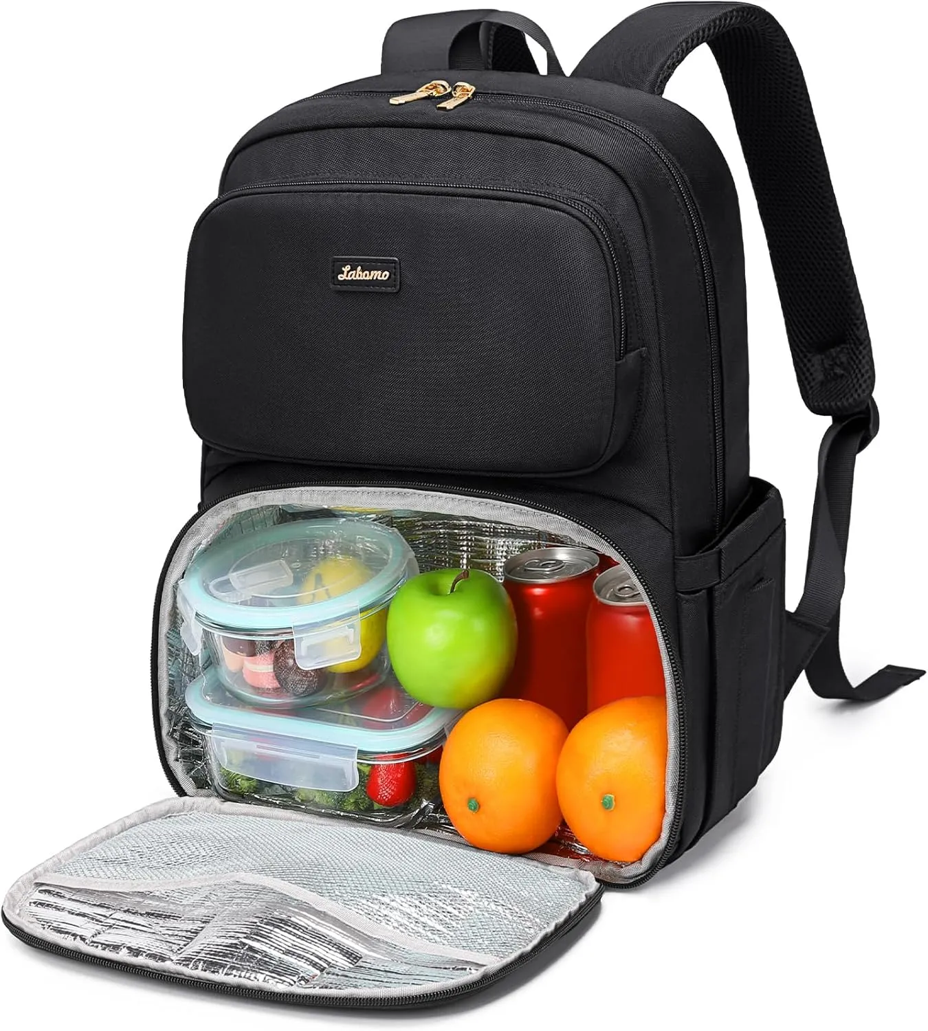 Lunch Backpack for Women Men 16 Inch Laptop Backpack with Leak Proof Lunch Compartment Picnic Big Traveling Bag Meal Prep bags for Daily Commuter Travel