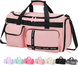 MAXTOP Gym Bag for Women Men Travel Duffle Bag Large Capacity Carry On Weekender Overnight Bag With Shoe Compartment Gym Tote Dry Wet Separation Duffel Bag for Travel