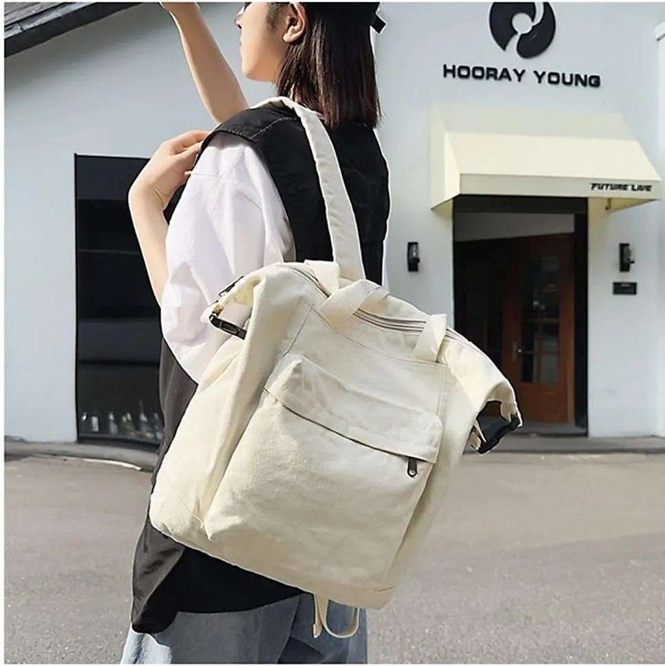 Mini Canvas Backpack for Women Girls Cute Small Backpack Purse Aesthetic Backpack