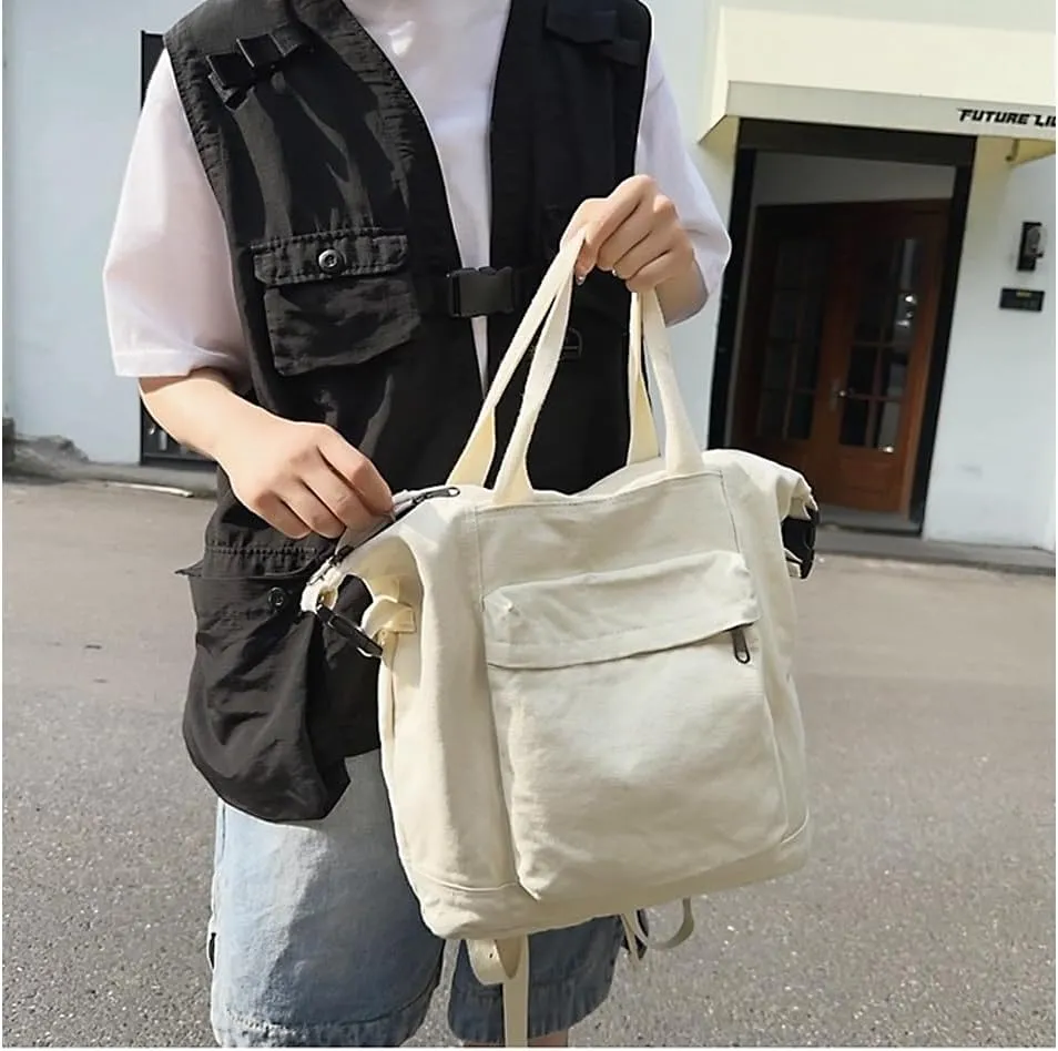 Mini Canvas Backpack for Women Girls Cute Small Backpack Purse Aesthetic Backpack