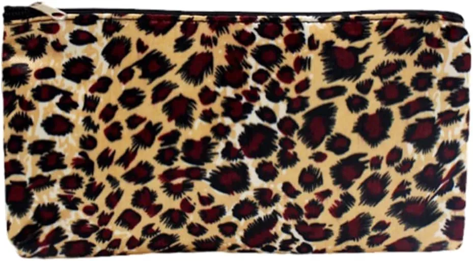 Mini Leopard Makeup Cosmetic Bag for Purse Toiletry Bag Small Leopard Makeup Pouch for Women Leopard Zipper Pouch Makeup Bag Leopard Print Travel Toiletry Bag for Women Cute Makeup Bag for Girls Women