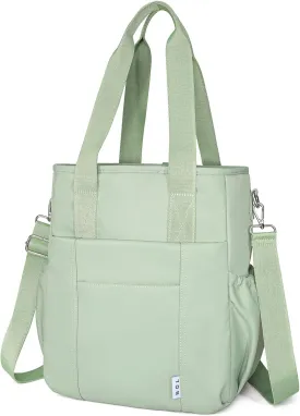 NOL Insulated Lunch Bag for Women, Large Spacious Lunch Tote Bag With Removable Adjustable Shoulder Strap with Multi Pockets,Leakproof Cooler Bag,Lightweight Nylon Waterproof Lunch Box For Work,Green