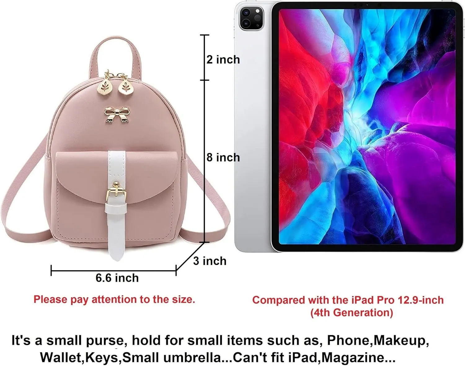 NUWA Mini Backpack Purse for Women Small Backpack for Teen Girl Gifts Trendy Stuff Cell Phone Purse Crossbody Wallet Lightweight Pouch Bag (Pink1)