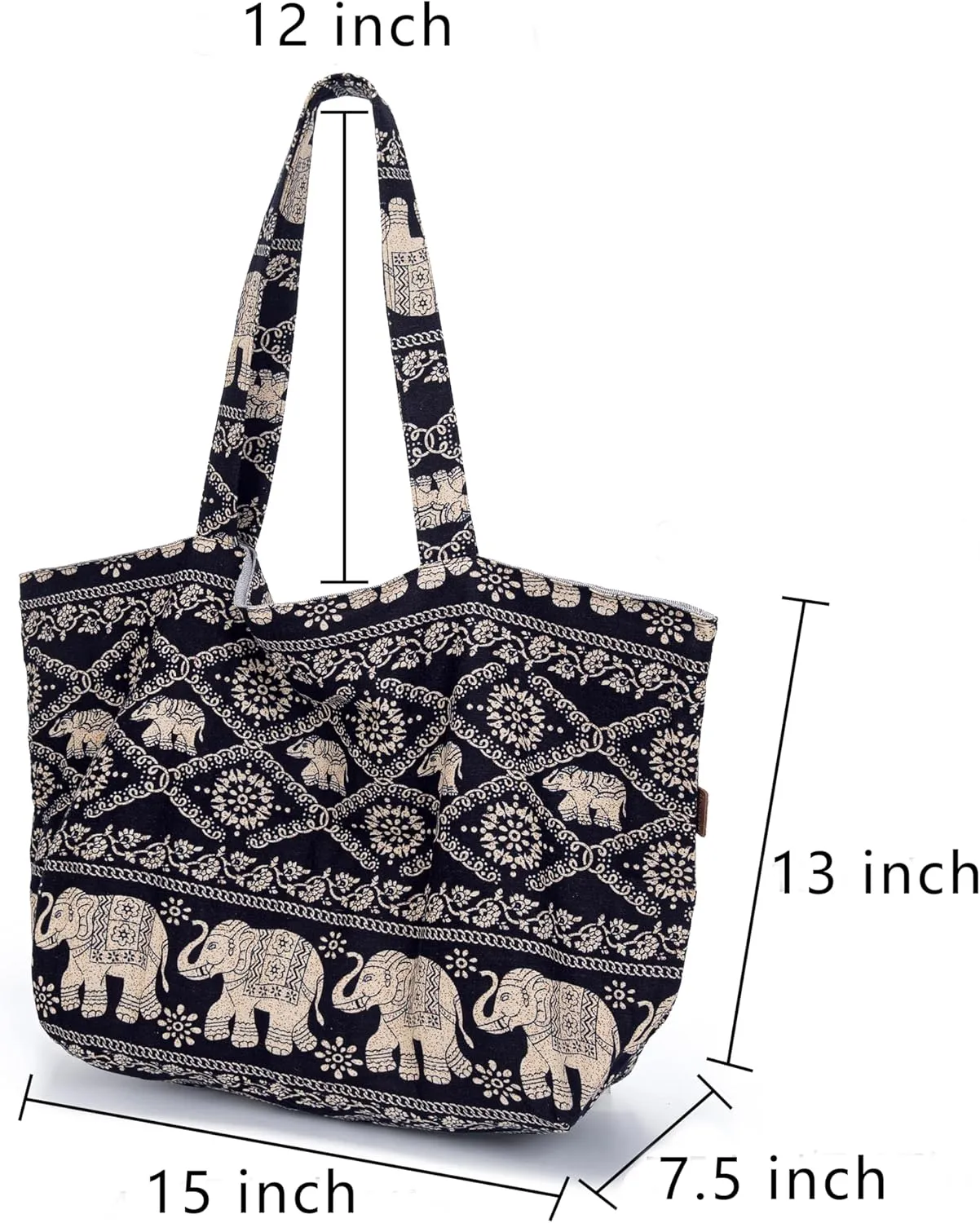 OPQRSTU Women Hippie Tote Hand Bag Large Capacity Bohemian Bag Portable Tourist Shoulder Bags