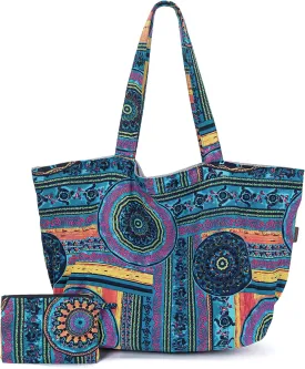 OPQRSTU Women Hippie Tote Hand Bag Large Capacity Bohemian Bag Portable Tourist Shoulder Bags