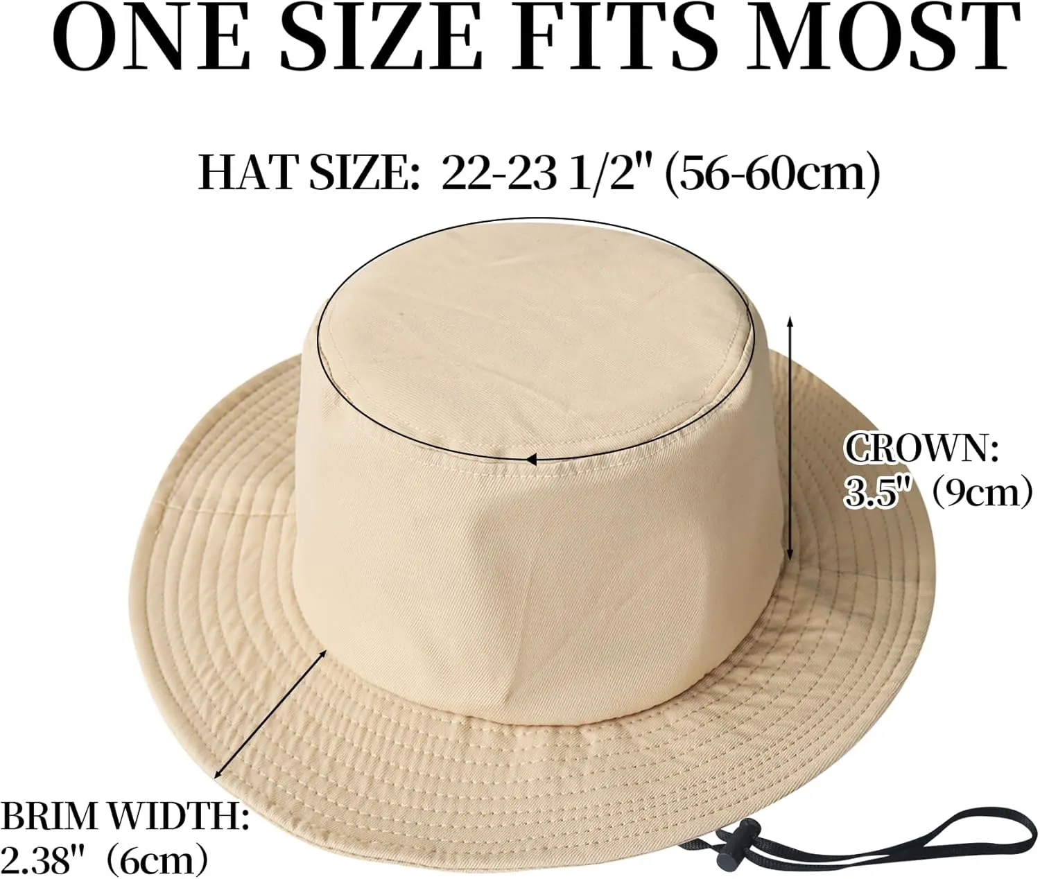 PFFY Sun Bucket Hat for Women Men Lightweight Breathable Packable Hats with Detachable Chin Strap