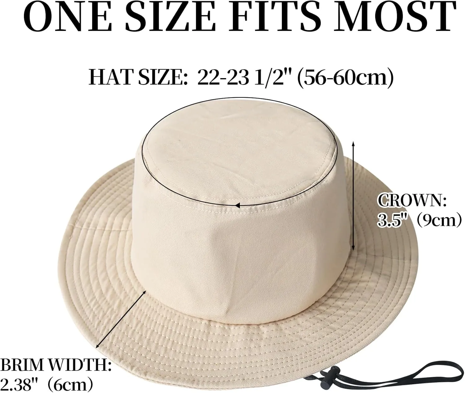 PFFY Sun Bucket Hat for Women Men Lightweight Breathable Packable Hats with Detachable Chin Strap