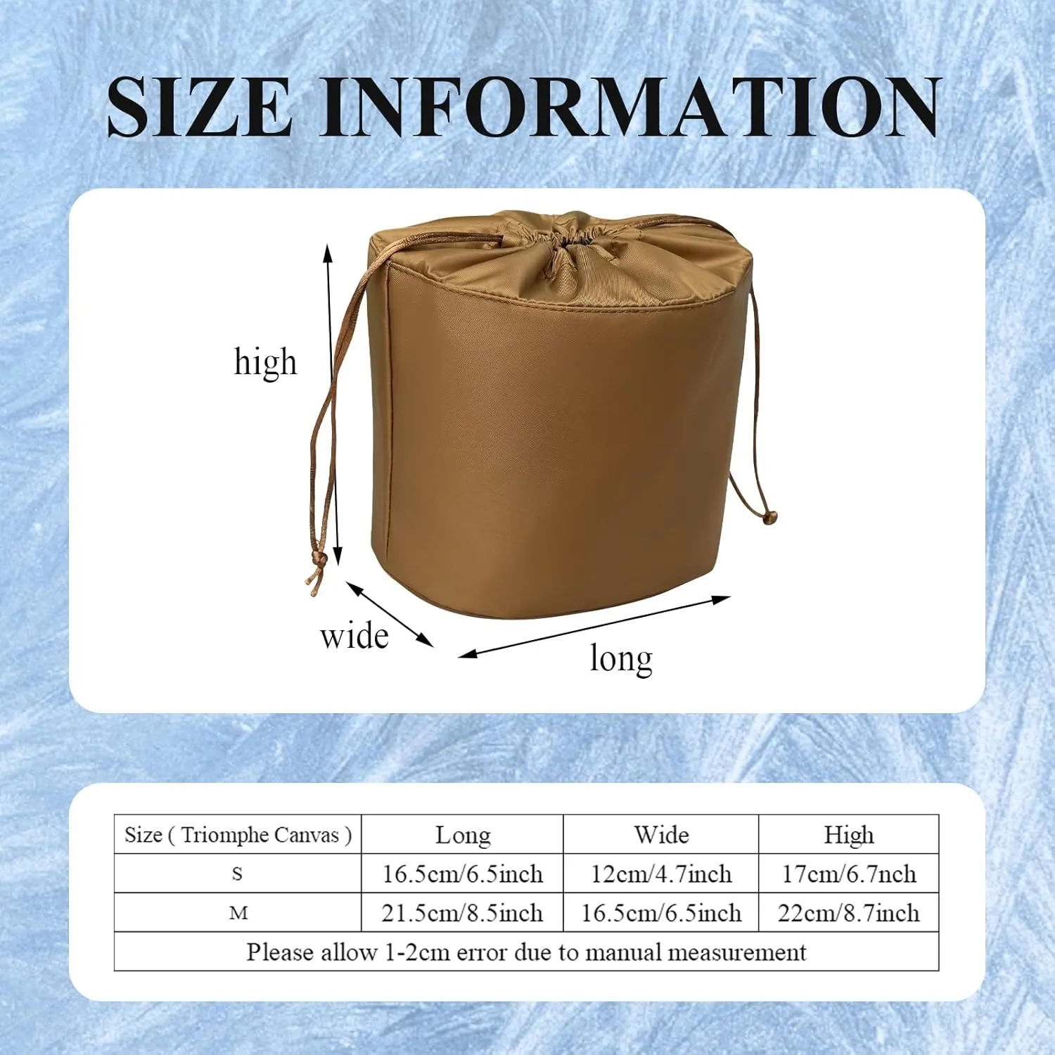 Purse Organizer Insert, Slim Inside Bag Organizer Insert Fit for Celine Triomphe Canvas Bucket Bag Small Drawstring Inner Liner Bag In Bag Organizer (Style-03, Medium)