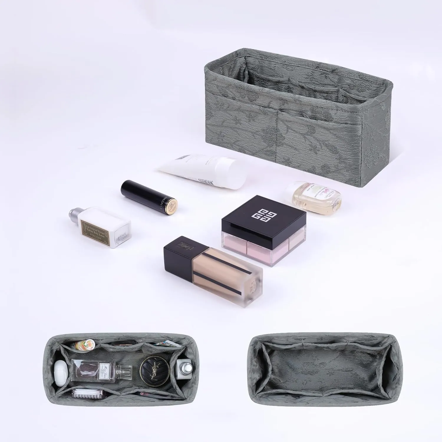 Purse Organizer Insert,Patterned Handbag Organizer Liner,Bag Tote Shaper fit Celine Belt Bags(Pico,Rock Ash)