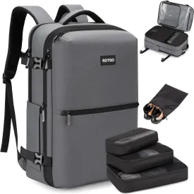 RDTGO Carry on Backpack, 40L Flight Approved Travel Backpack for Men & Women, Expandable luggage Backpack with 4 Packing Cubes, 17 inch Laptop Backpack,Water-Resistant Business Daypack Weekender Bag