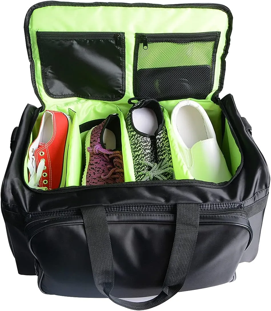Sneaker Bag, Duffel Bag, Gym Training Bag, Travel Bag for Men Adjustable Dividers with Durable Shoulder Strap, Black, Carry-on 20 inch, 30l Large Large Capacity Sneaker Bag With Adjustable