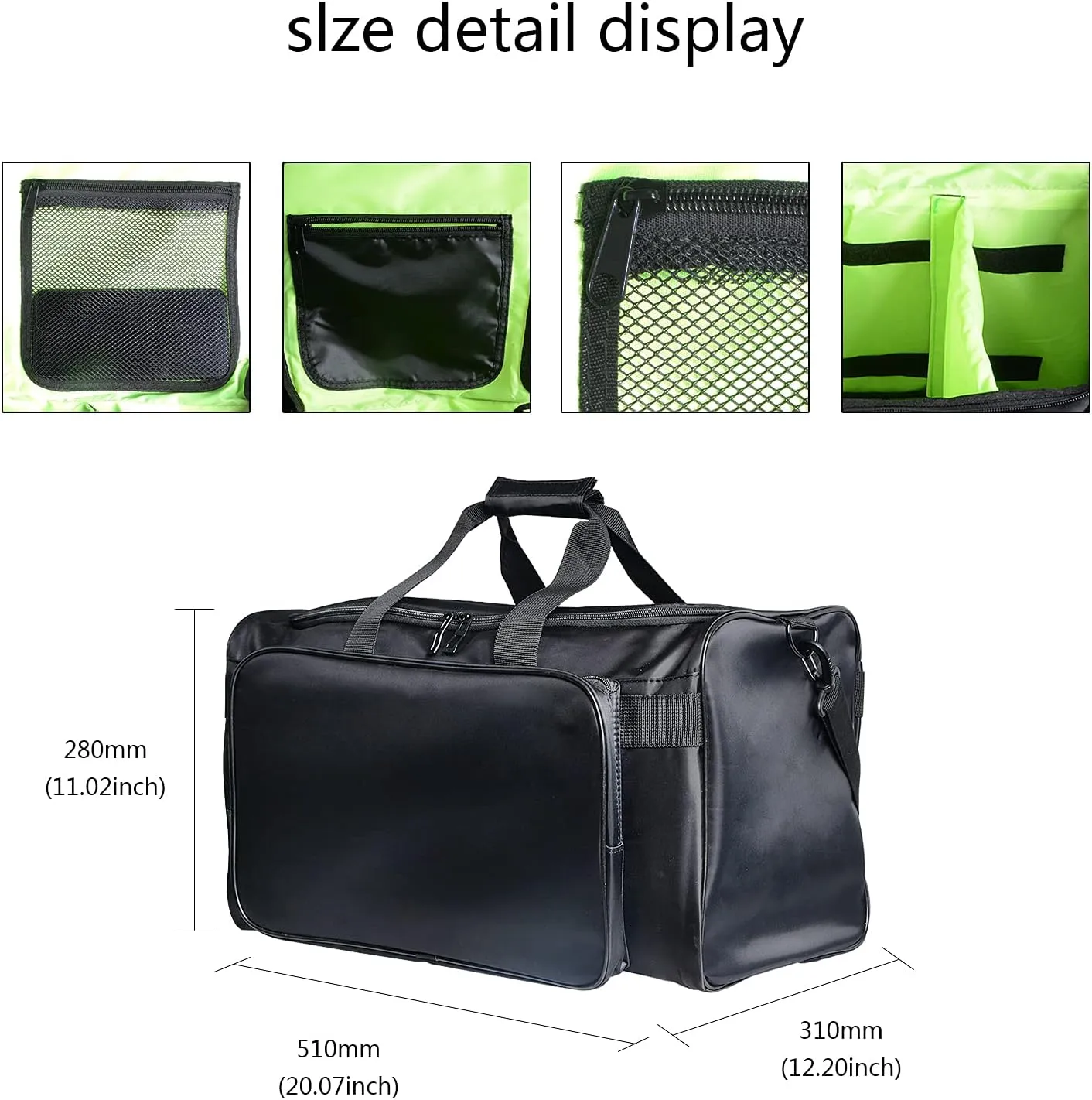 Sneaker Bag, Duffel Bag, Gym Training Bag, Travel Bag for Men Adjustable Dividers with Durable Shoulder Strap, Black, Carry-on 20 inch, 30l Large Large Capacity Sneaker Bag With Adjustable