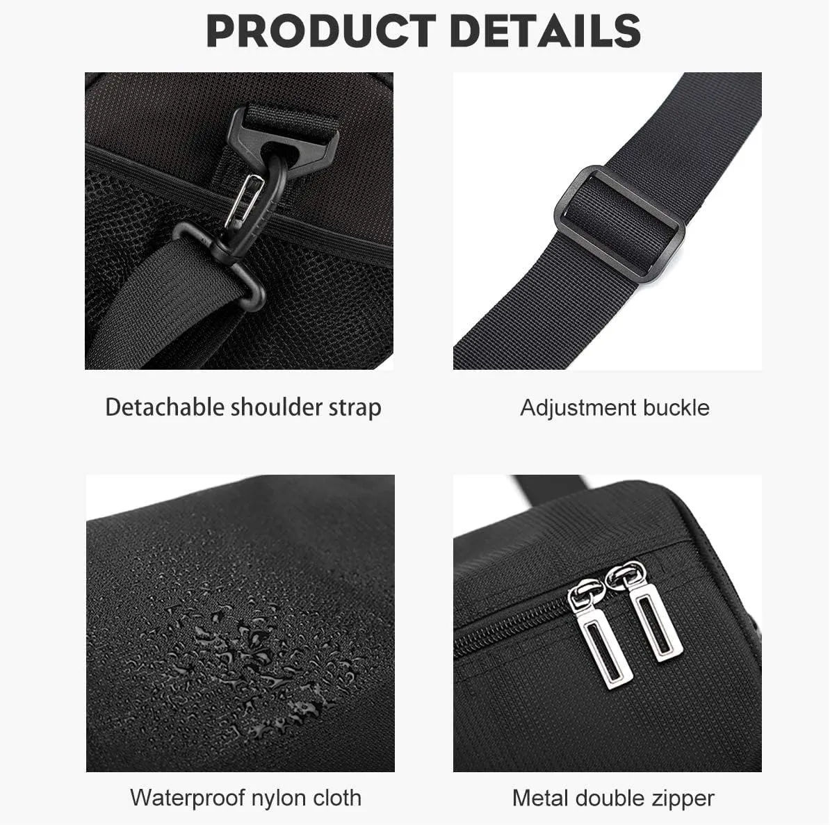 Sports Gym Bag for Men and Women Workout Bags Mens Gym Bag Black Small