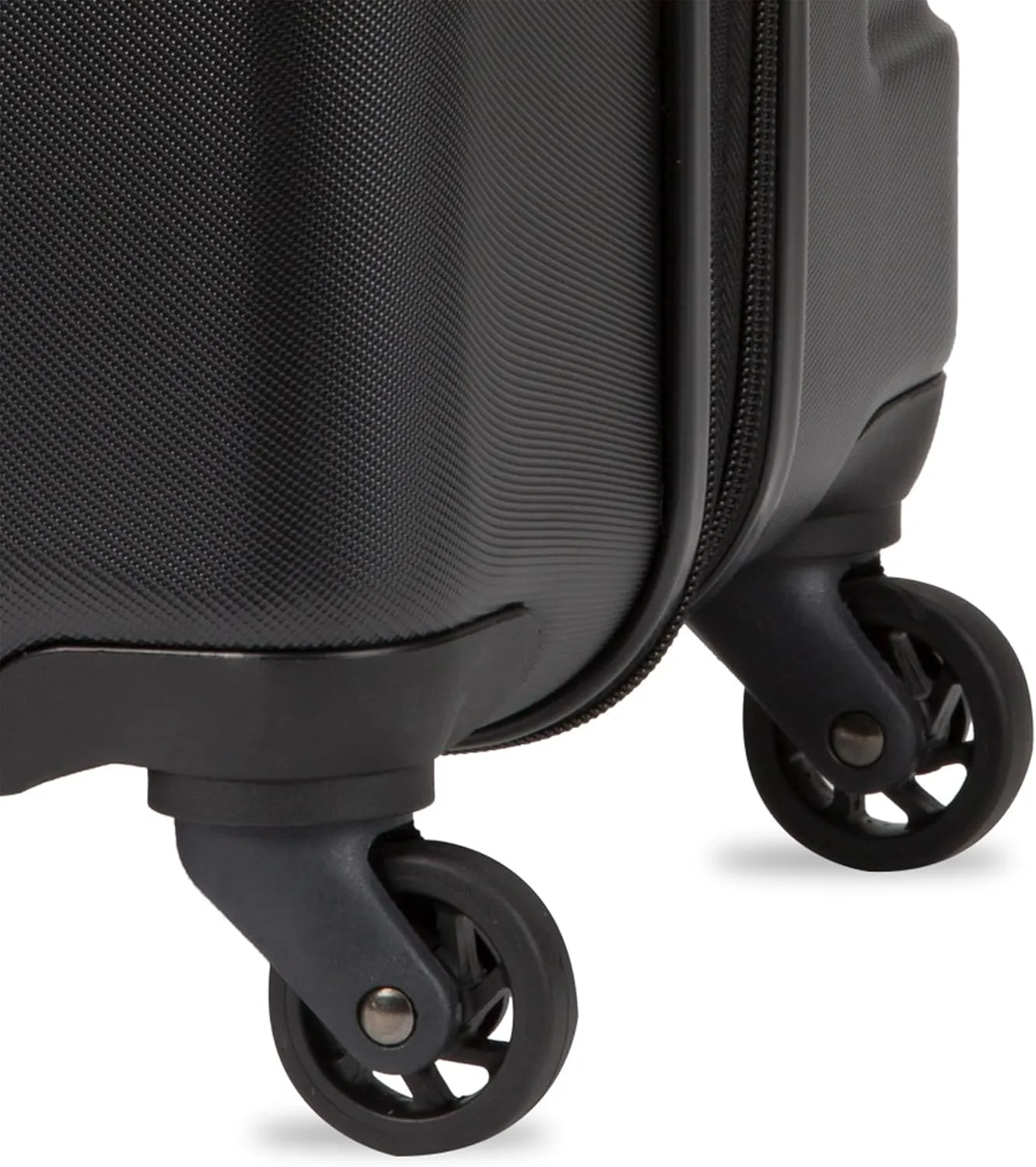 SwissGear 7366 Hardside Expandable Luggage with Spinner Wheels, Black, Carry-On 19-Inch