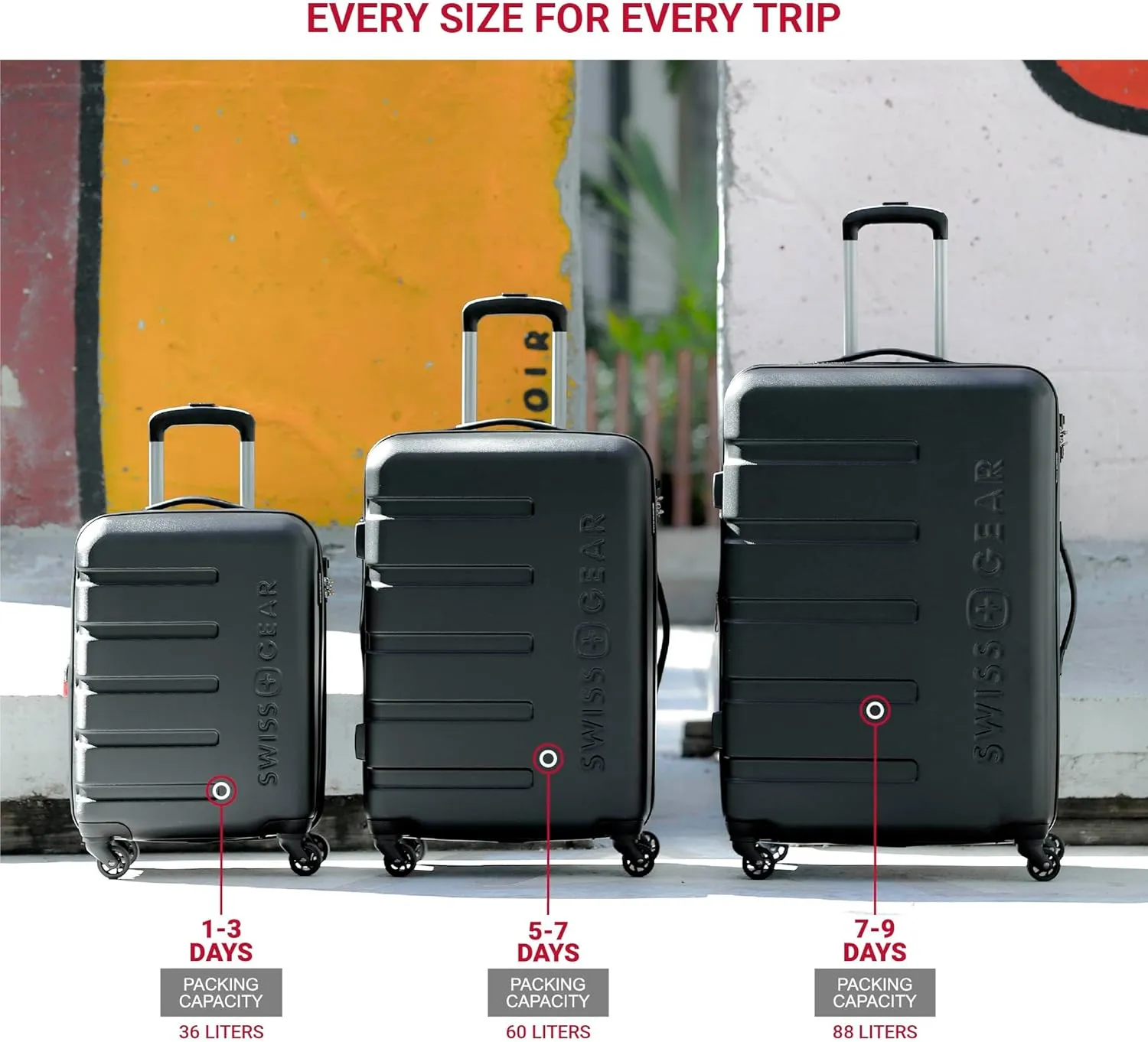 SwissGear 7366 Hardside Expandable Luggage with Spinner Wheels, Sand, Carry-On 19-Inch